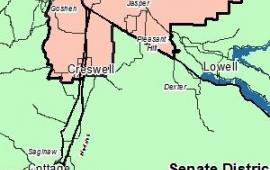 Lane County State Senate Districts map