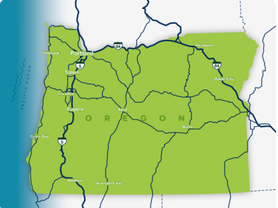 Oregon map